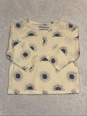 Minimalisma Cream Sun Print Baby Long-Sleeve Top gender neutral